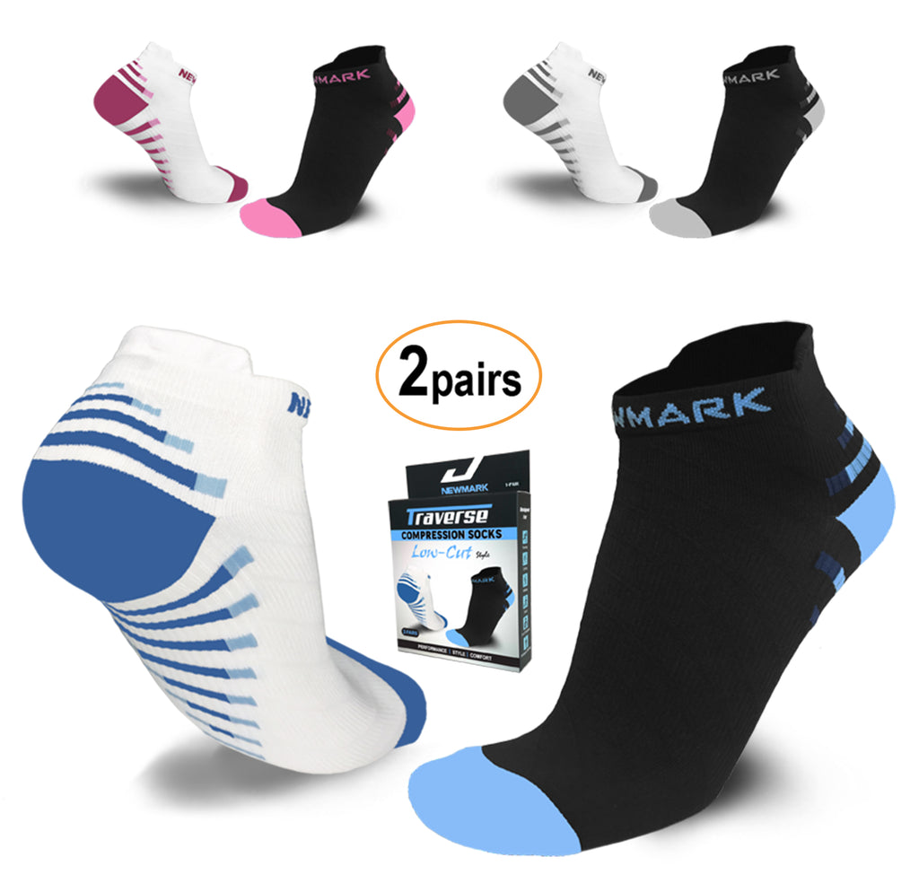 Easetoe 6 Pairs Ankle Compression Socks Men Women 15-20